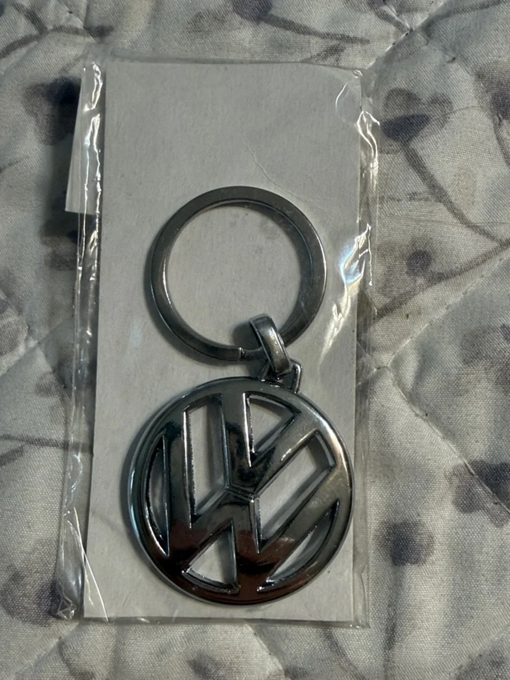 Silver VW Logo Keychain
